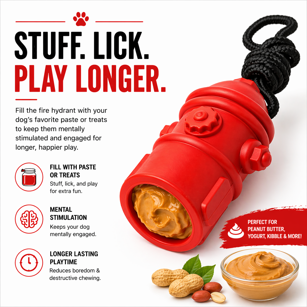 Sturdy - Fire Hydrant Toy with Rope