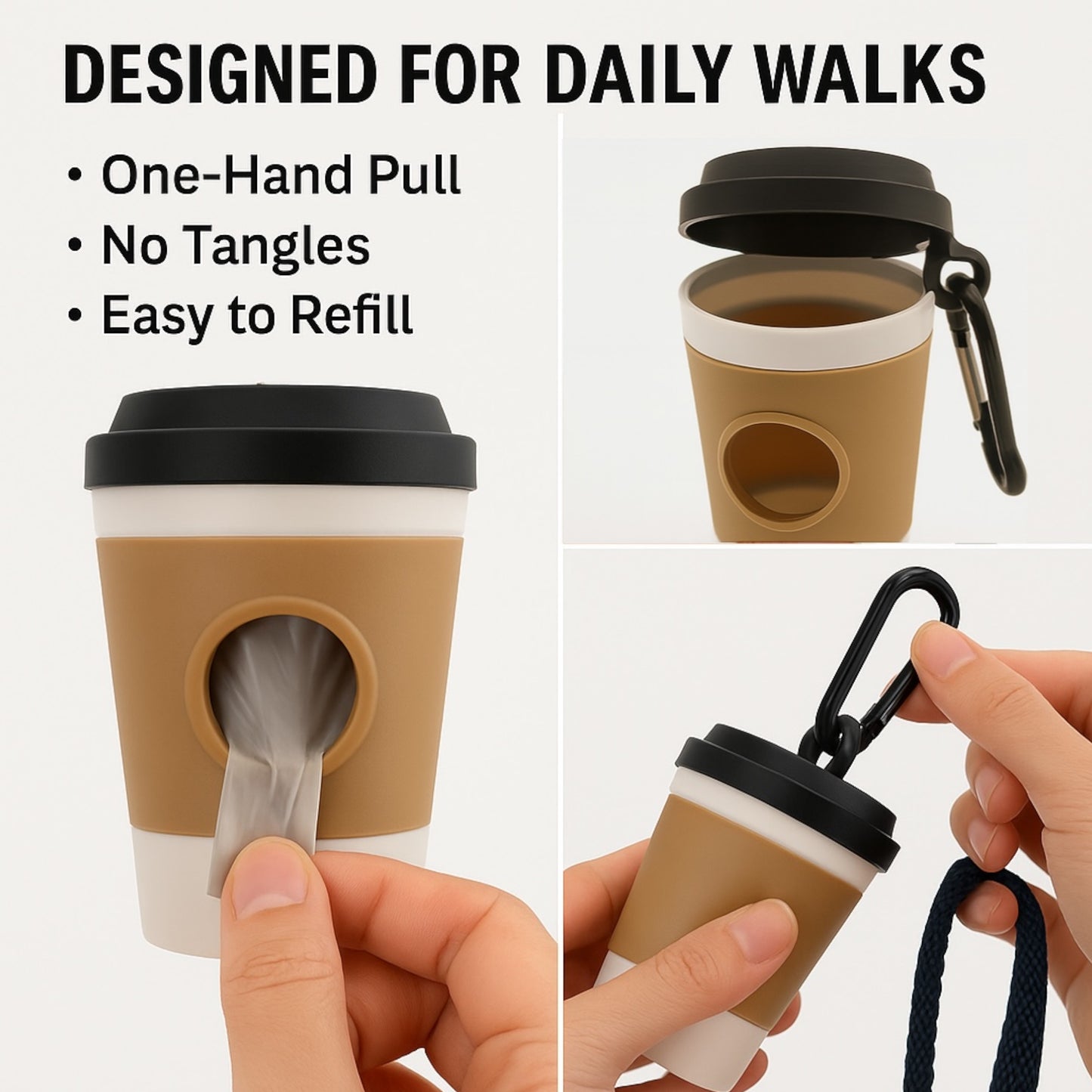 Coffee Cup Poop Bag Holder