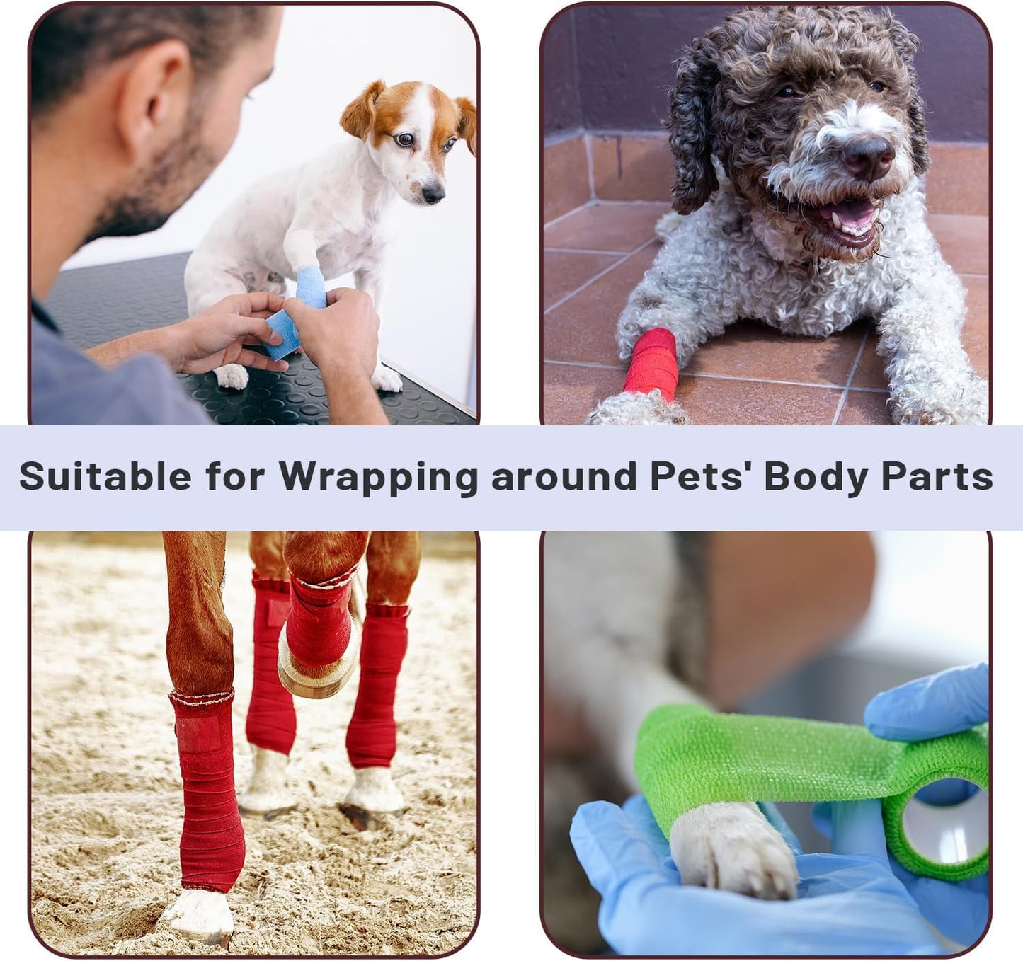 Talking Dog Club - Cover them Paws - Self Adhesive Wraps - Beige - Small