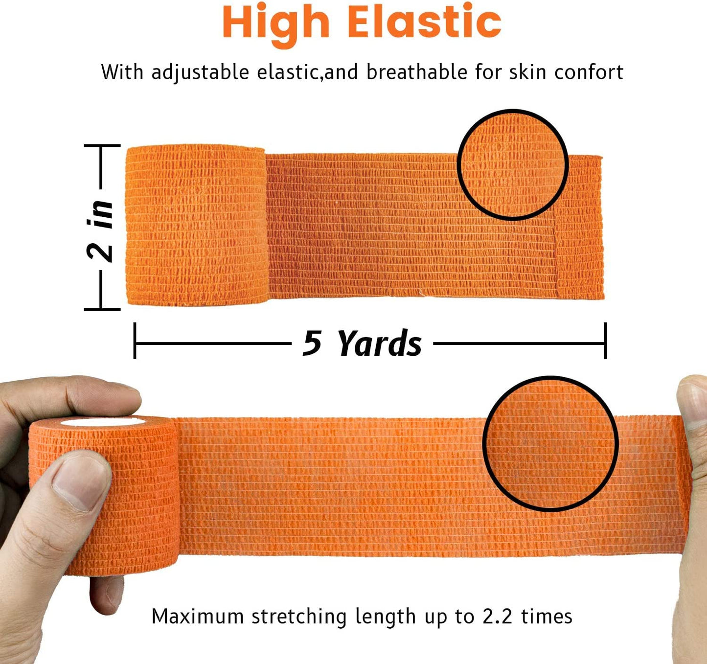 Talking Dog Club - Cover them Paws - Self Adhesive Wraps - Orange - Small