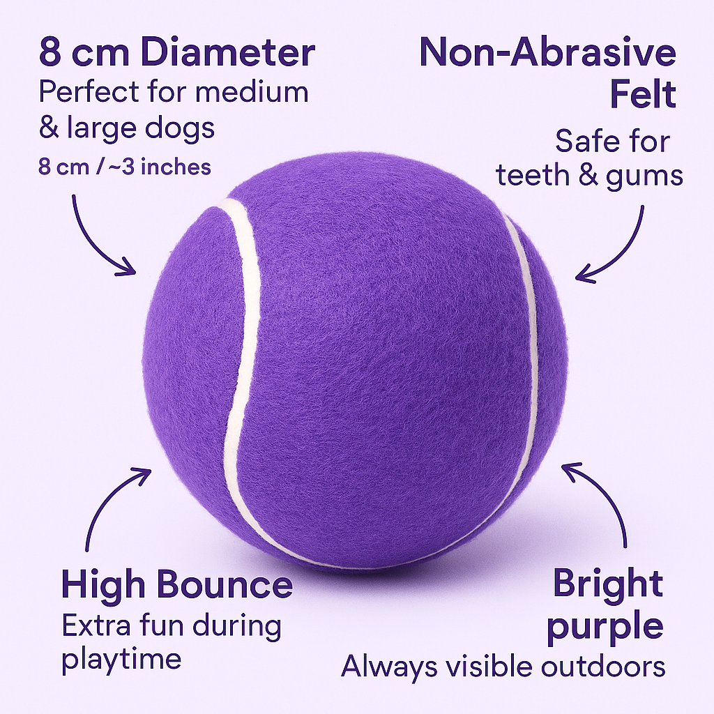 Fetch In Color - Tennis Balls - Purple - Set of Two