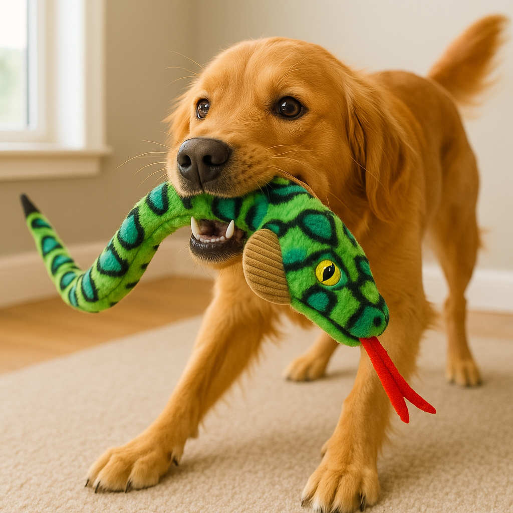 XL Cobra Rattle Plush toy for Dogs