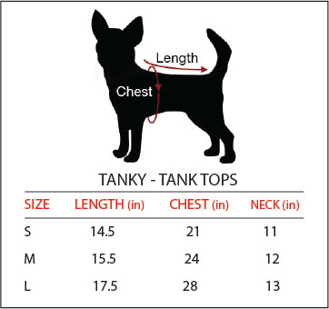 Tanky's – Tank Tops for Dogs - Blue