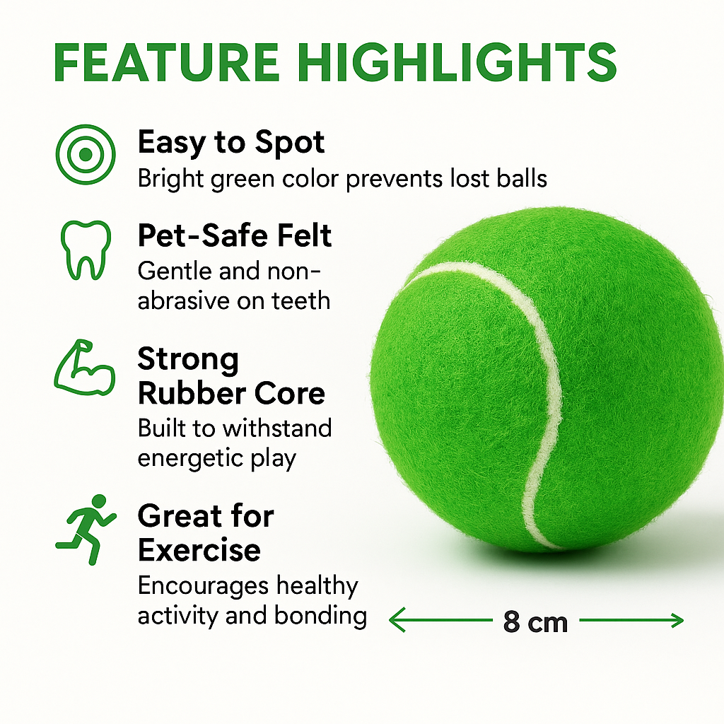 Fetch In Color - Tennis Balls - Green - Set of Two