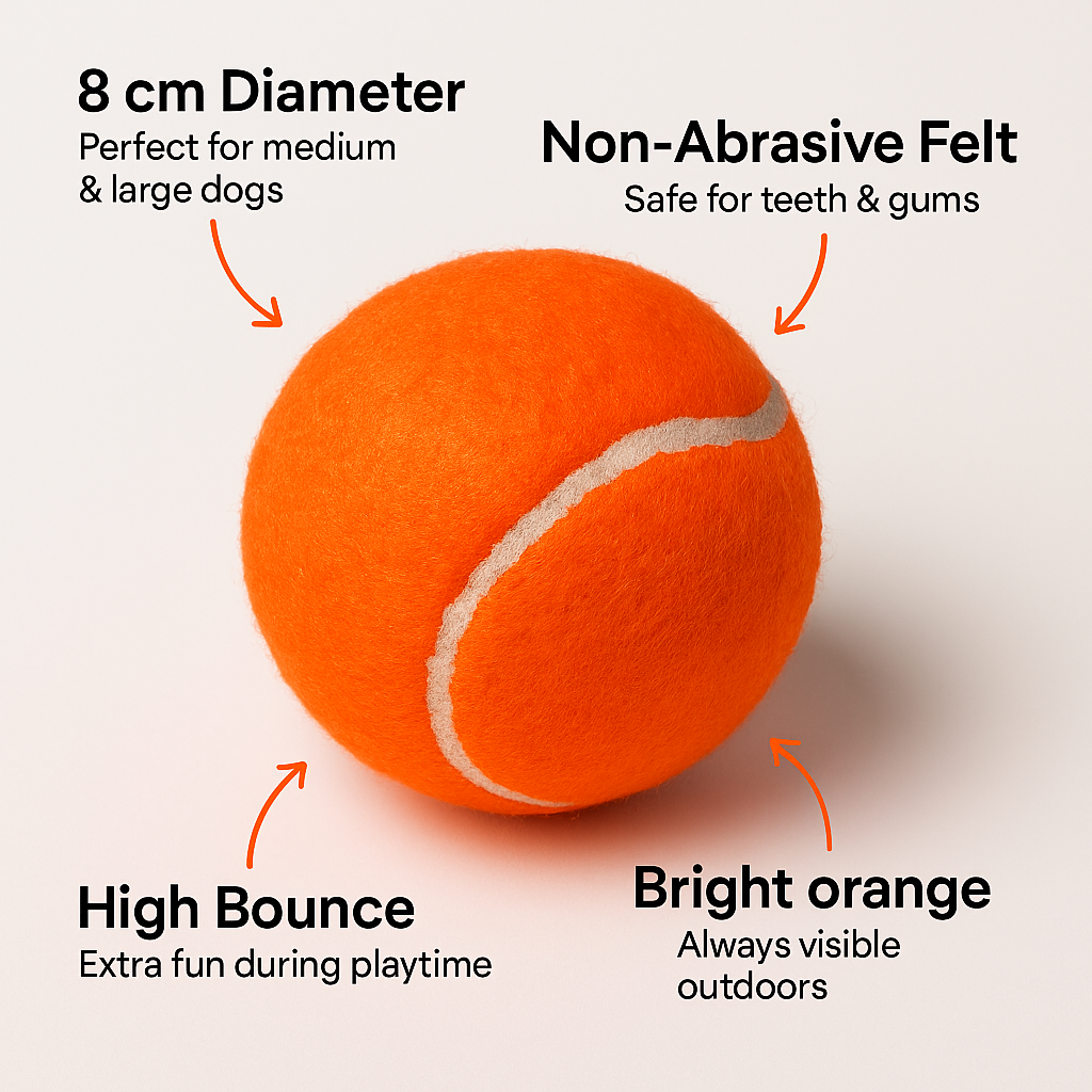 Fetch In Color - Tennis Balls - Orange - Set of Two