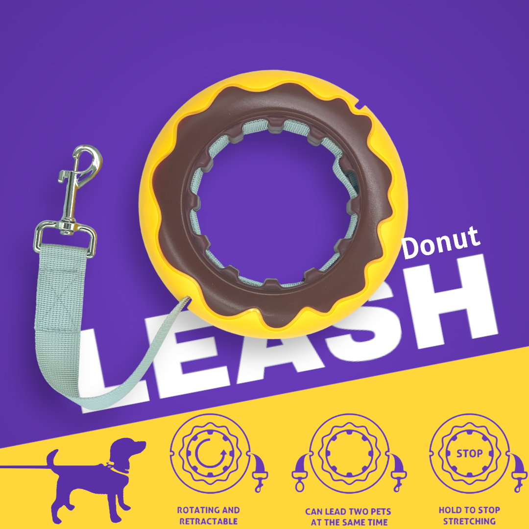 Donut Leash (Yellow/Brown)