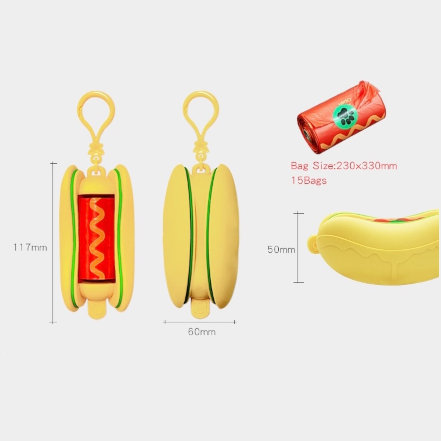 Hot Dog Poop Bag Dispenser