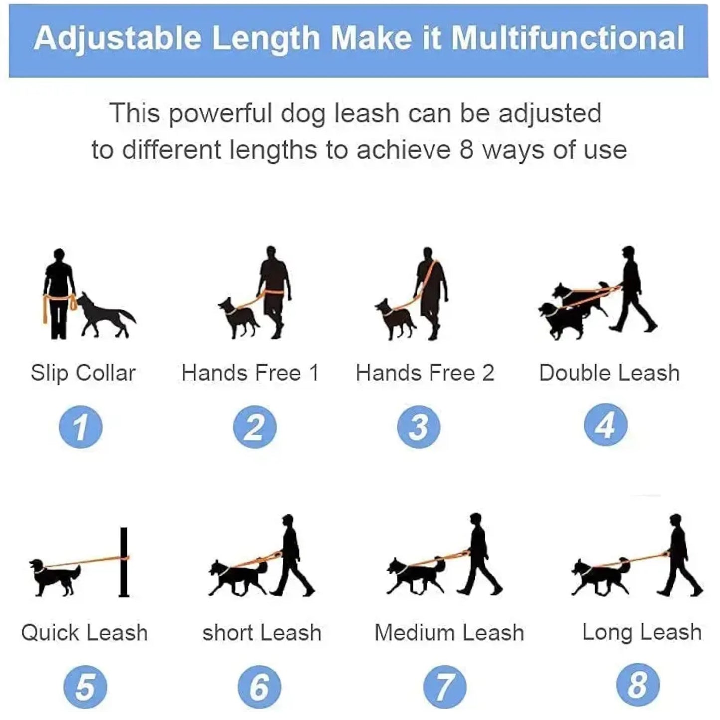 Multifunction Handsfree Leash - Black/Khakhi