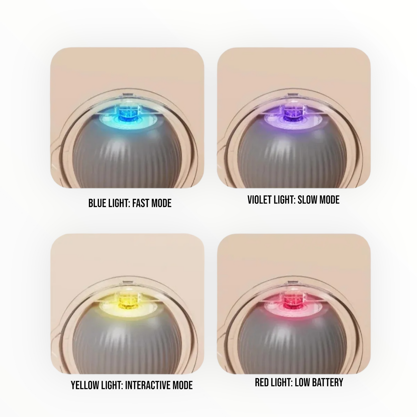 Talking Dog Club -Automatic Rotating Interactive Cat Ball with LED for Cats, Kittens and Puppies