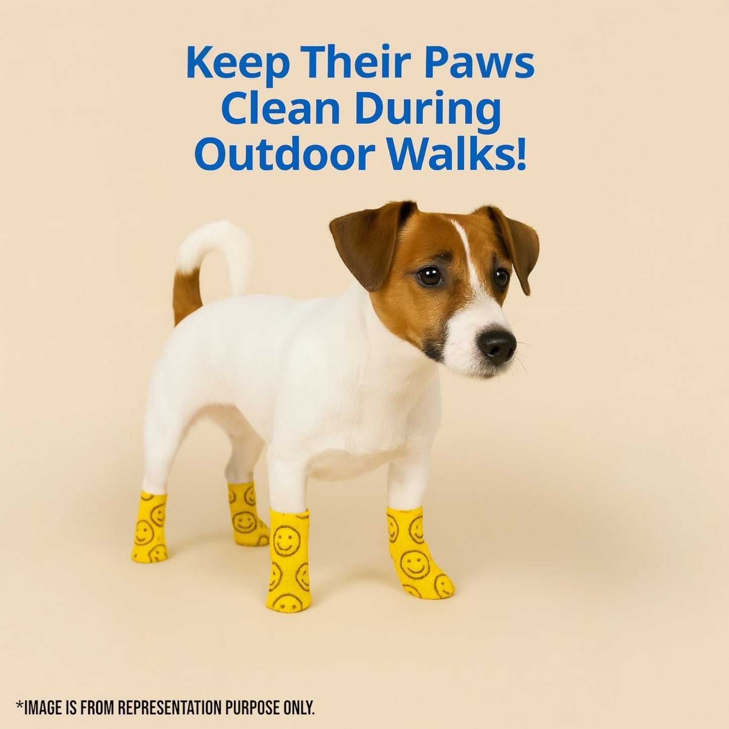 Cover them Paws - Self Adhesive Wraps - Yellow Smiley