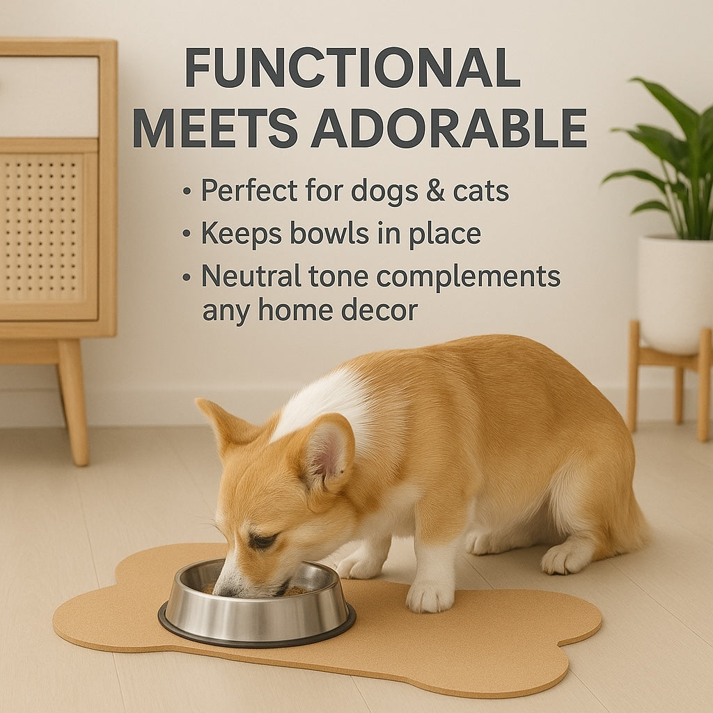 Cork - a - Mat - Floor Food & Water Mat
