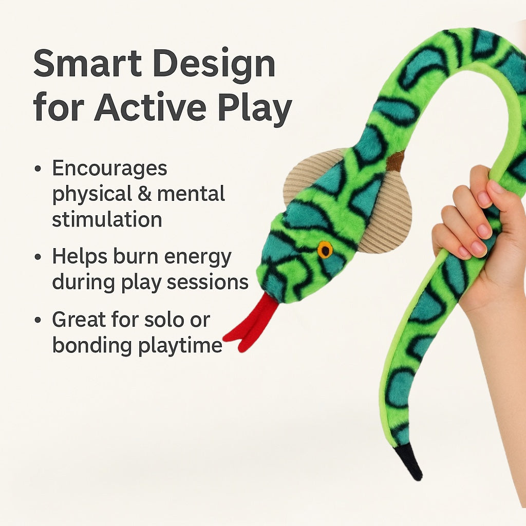 XL Cobra Rattle Plush toy for Dogs