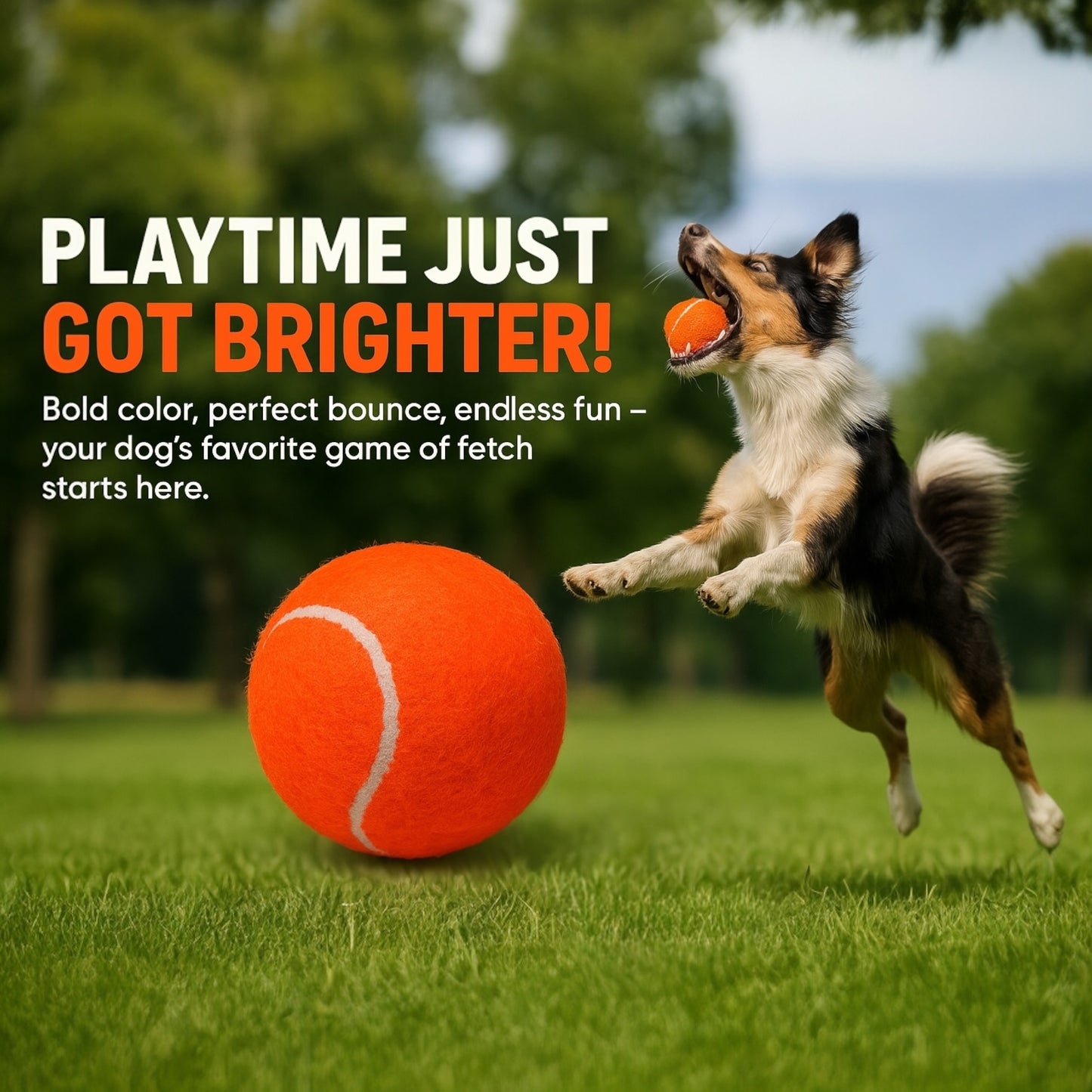 Fetch In Color - Tennis Balls - Orange - Set of Two