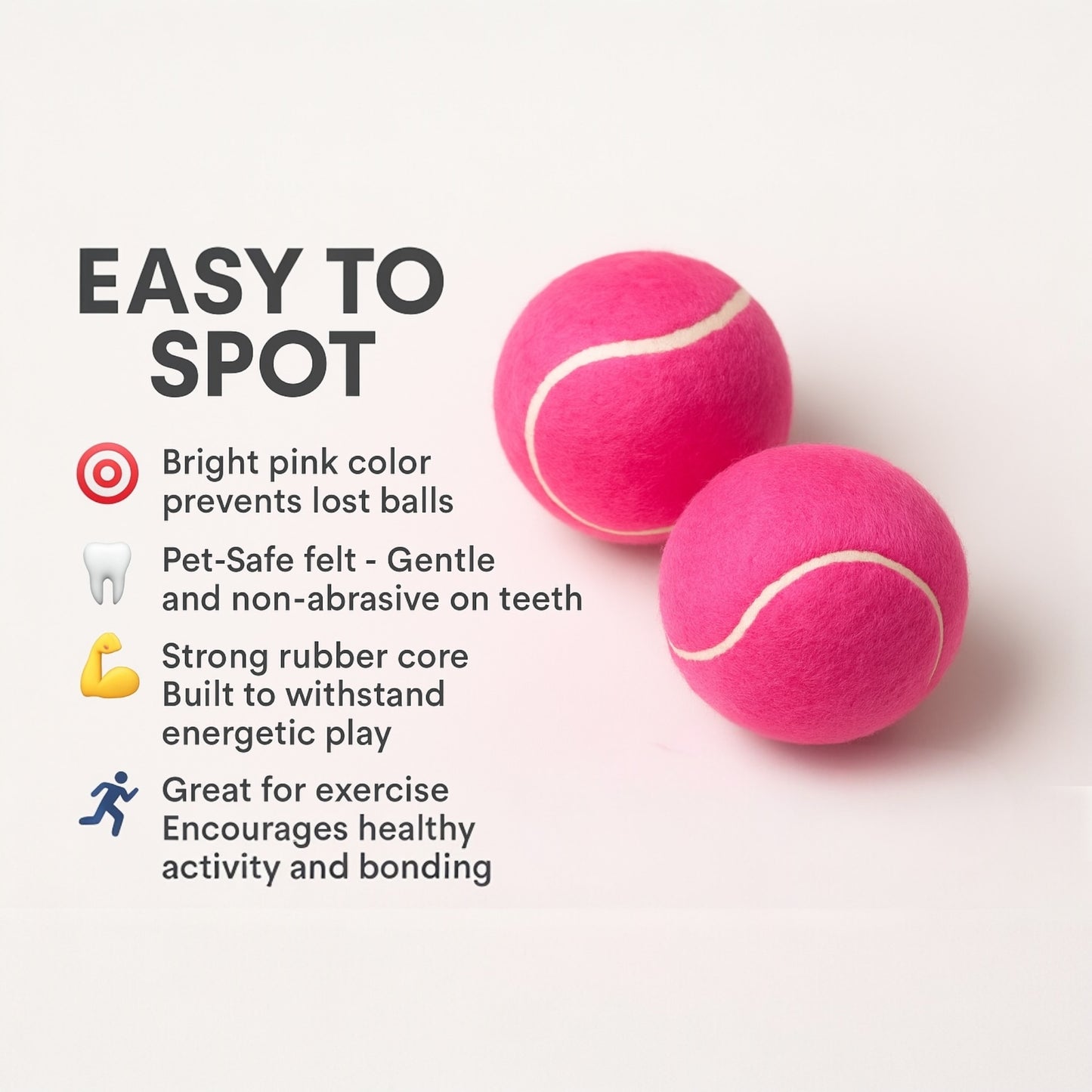 Fetch In Color - Tennis Balls - Pink - Set of Two