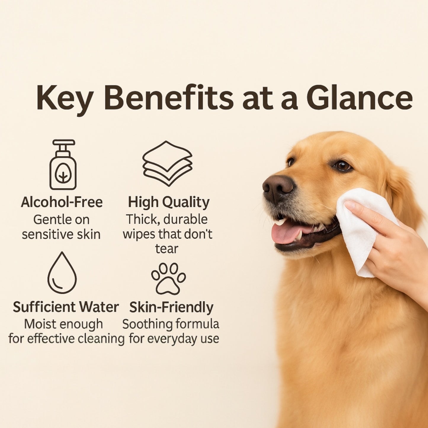 Pet Grooming Wipes - Unscented