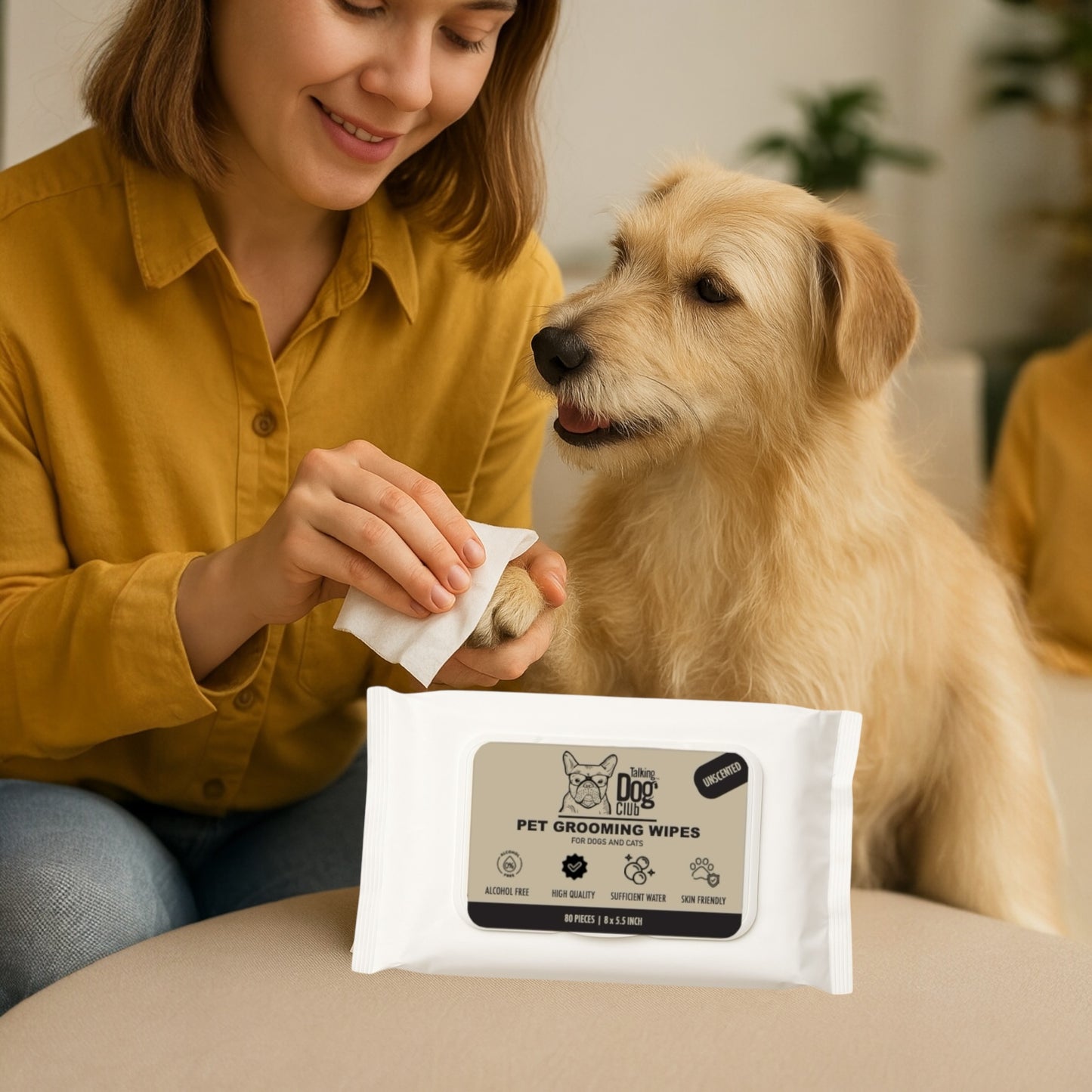 Pet Grooming Wipes - Unscented