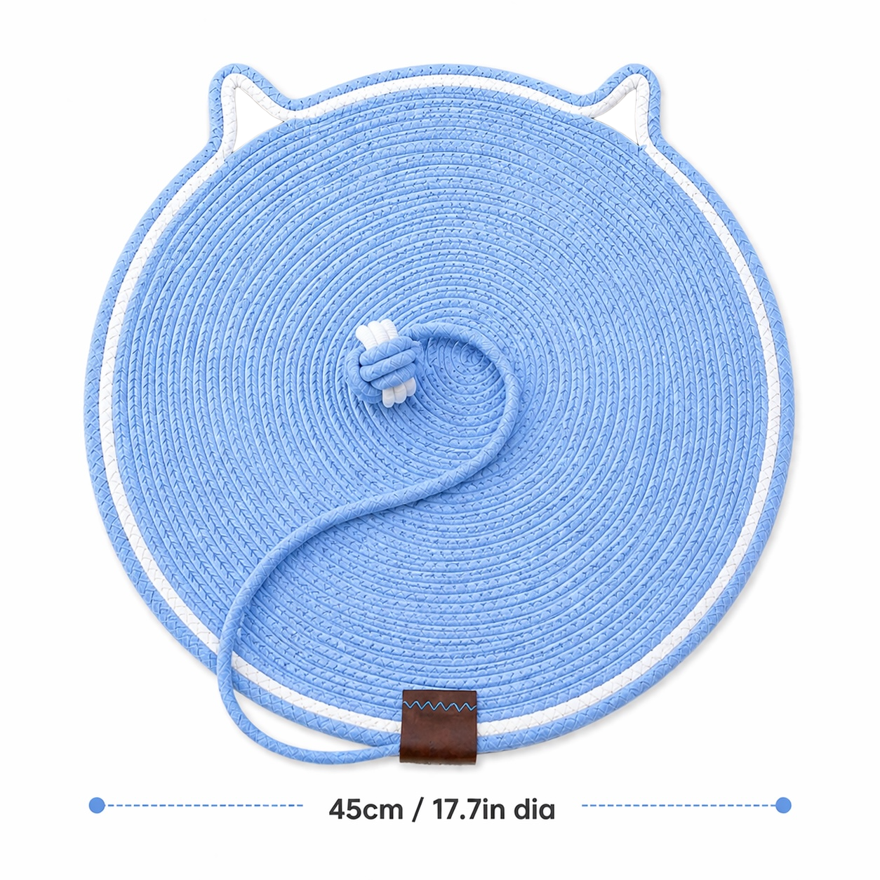 Talking Dog Club - Cat Rope Mat - Blue