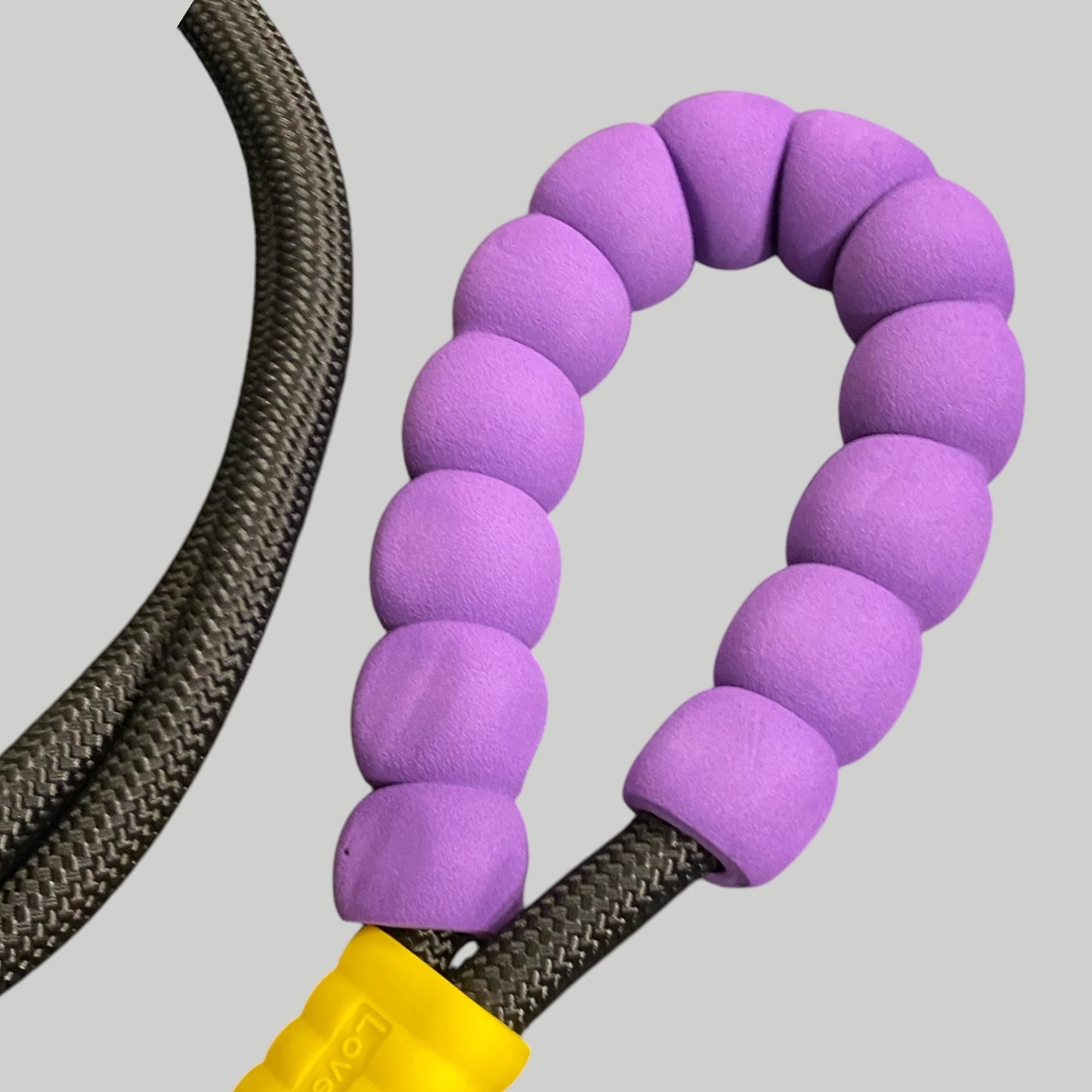 Vivid - Bright Color Extra Strong Leash - Black Leash/ Purple Handle