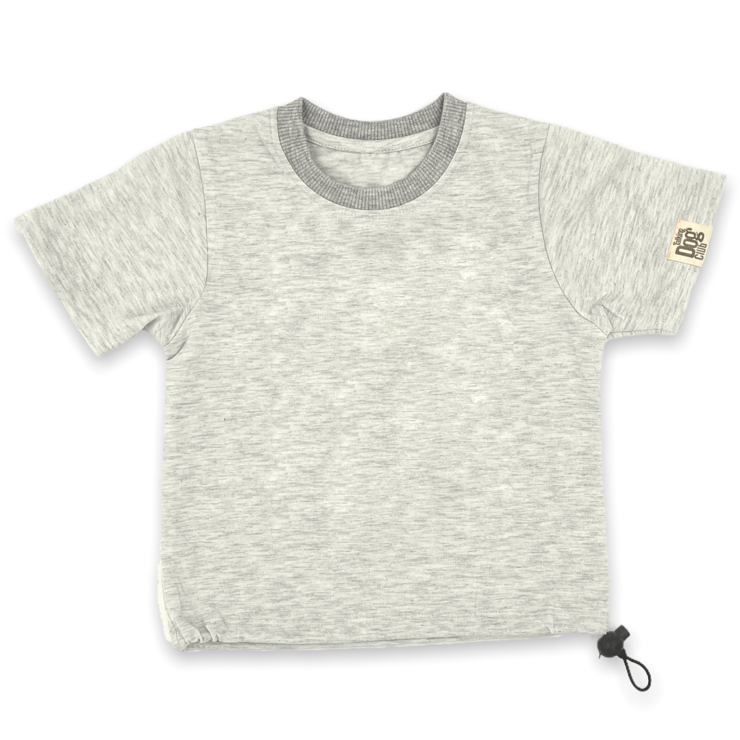 Quite Light Grey Solid Dog Tee