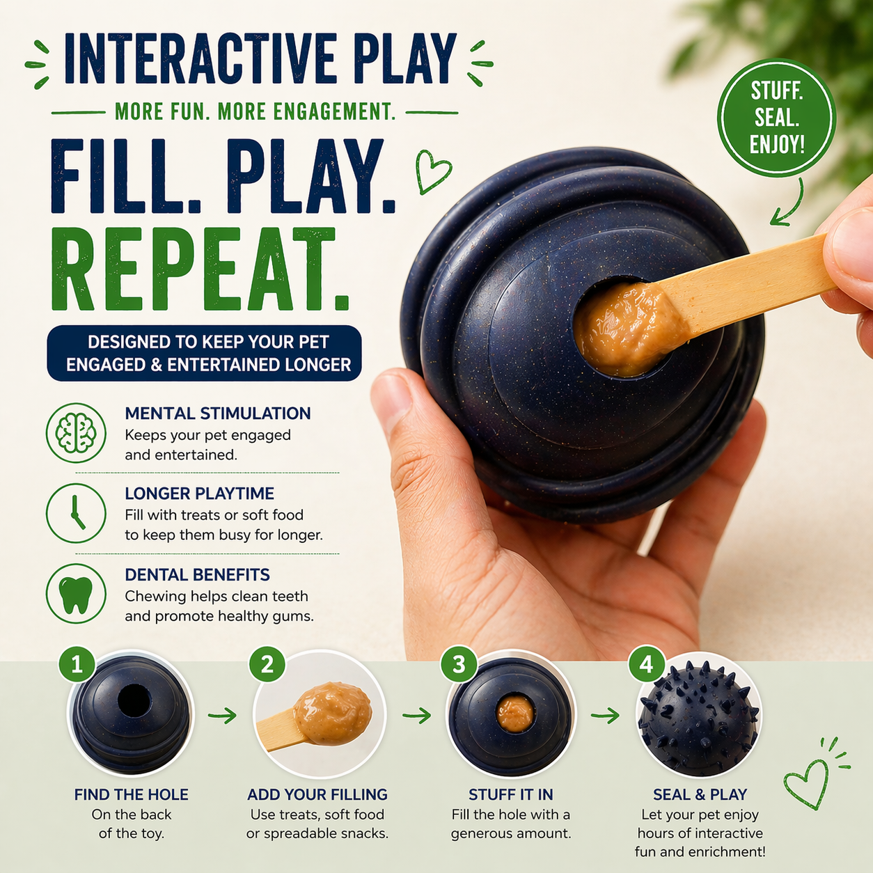 Sturdy - Smurfy - Natural Rubber Toy