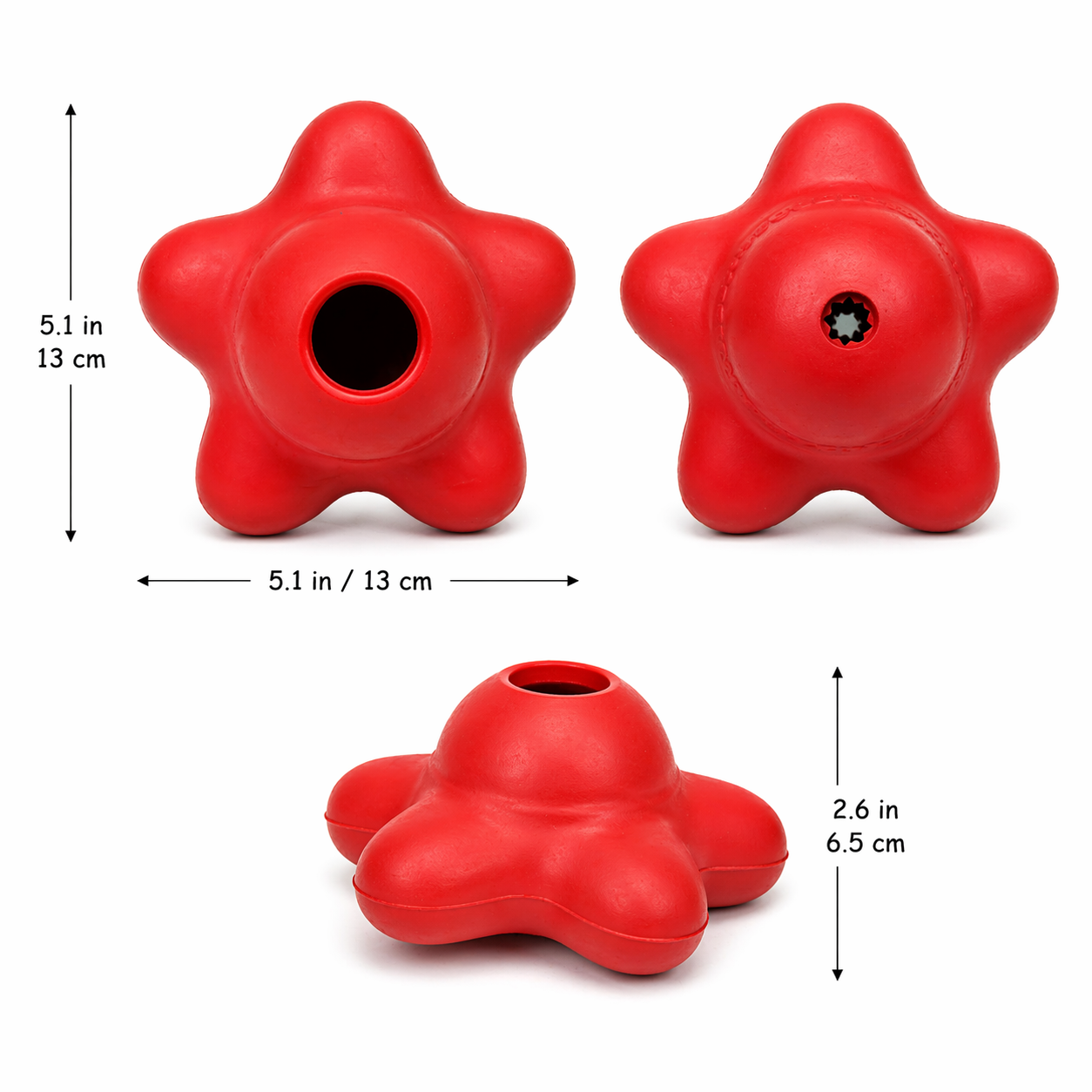 Sturdy - Puffed Star Interactive- Natural Rubber Toy