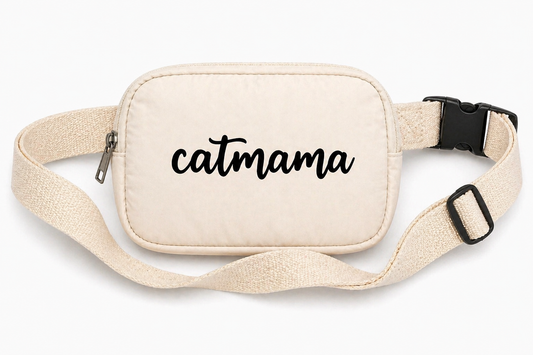 Catmama Crossbody Treat & Walk Bag - Cream