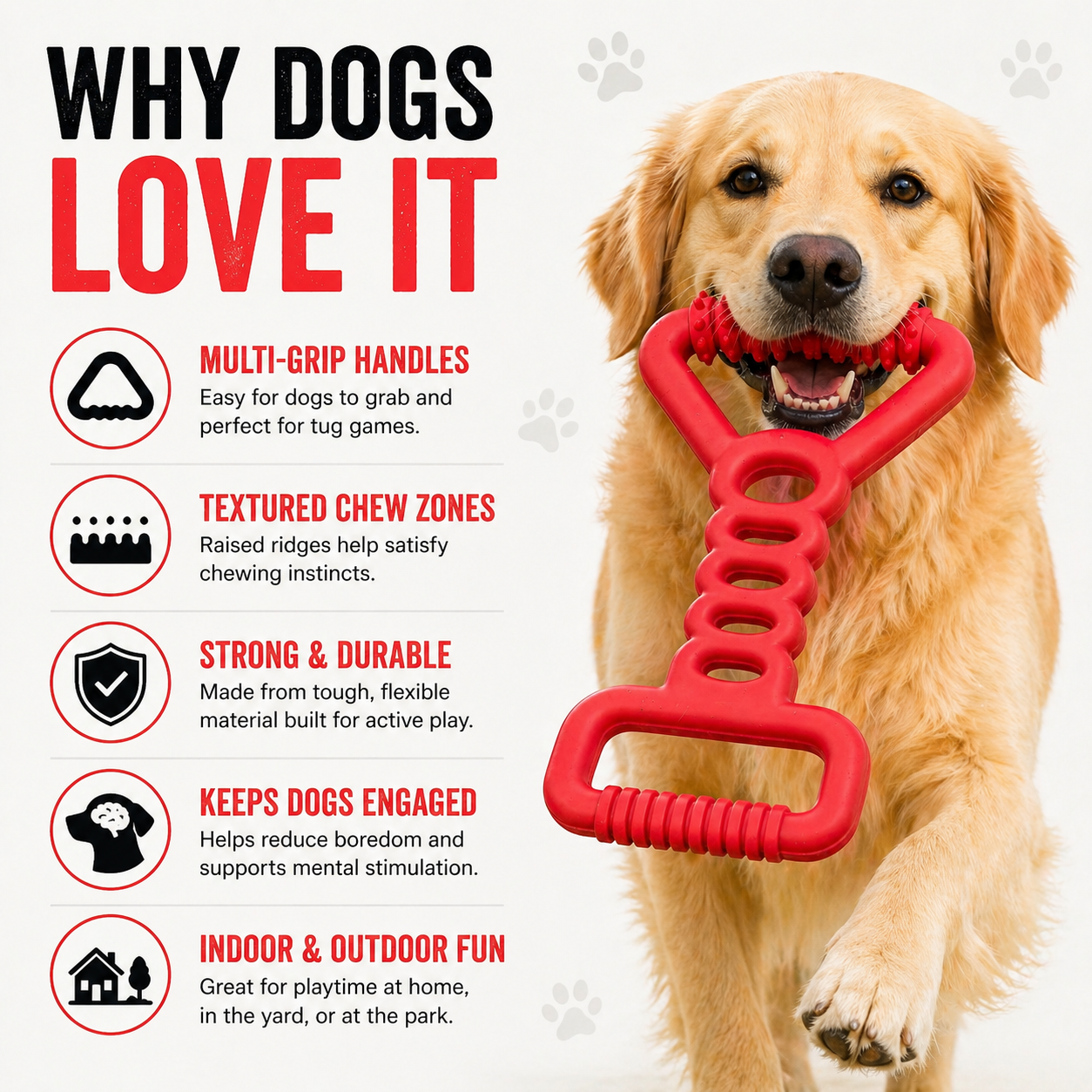 Sturdy - Tug Off - Natural Rubber Toy