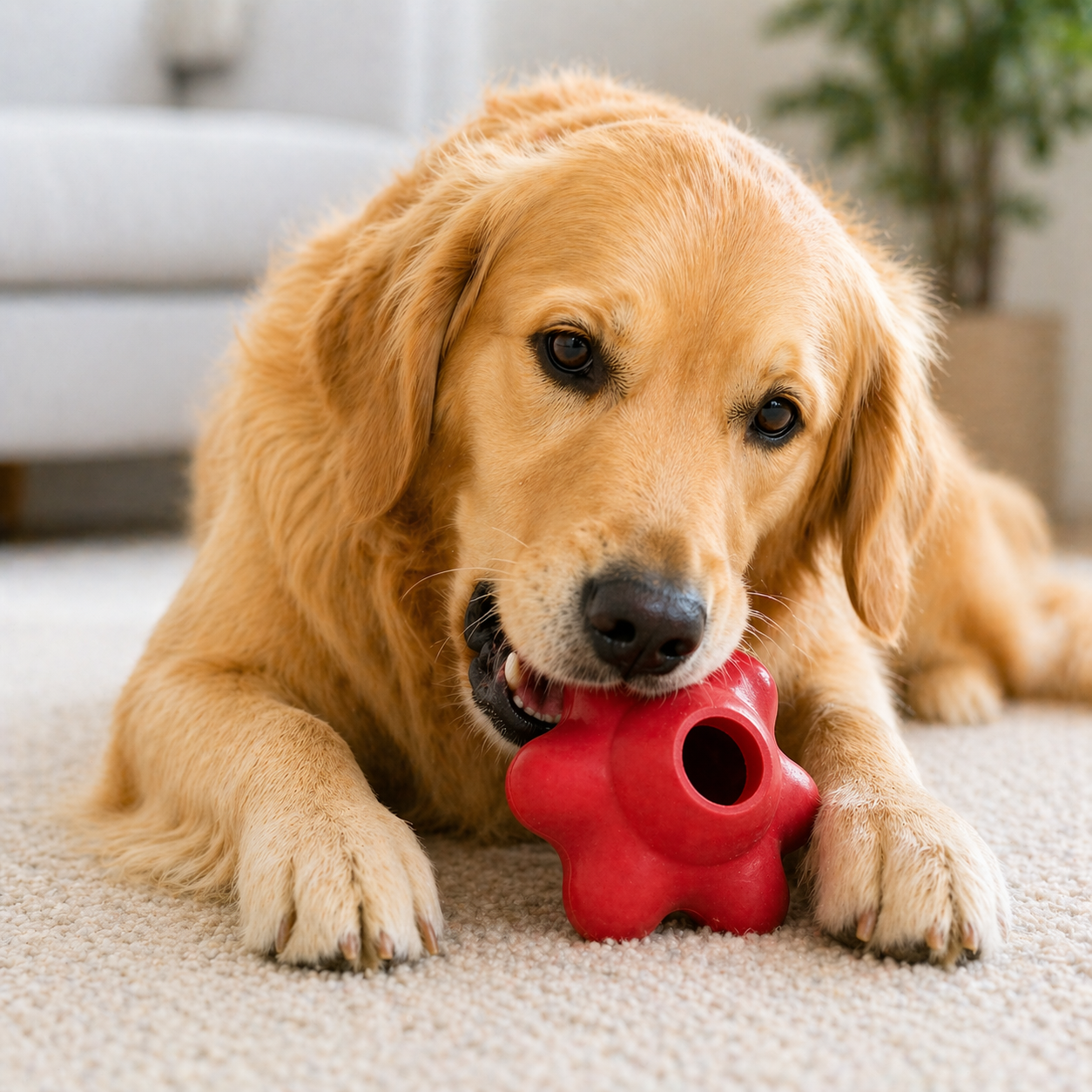 Sturdy - Puffed Star Interactive- Natural Rubber Toy