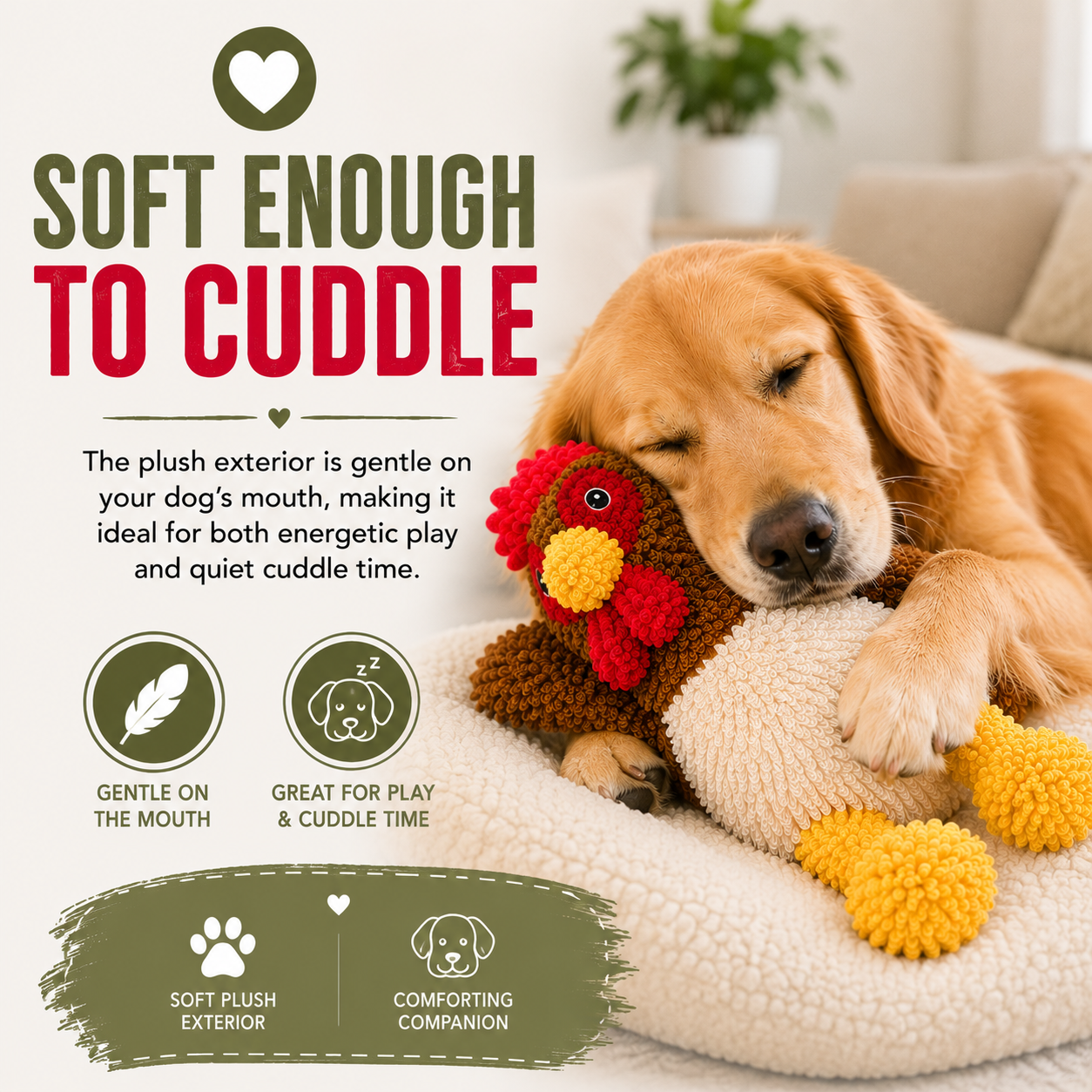 Tough Chicken - Reinforced Fabric Plush Toy