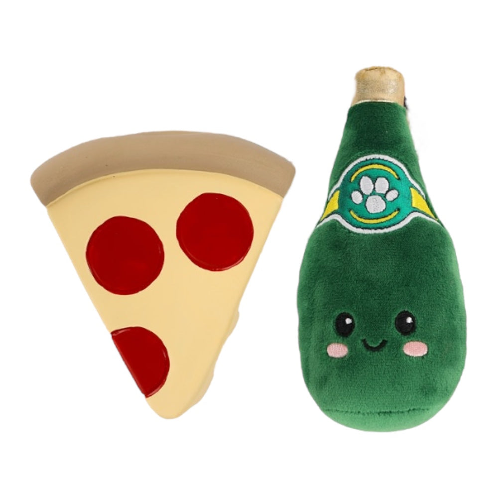 Pizza with Perrier Party Combo - Pack of Two toys for dogs
