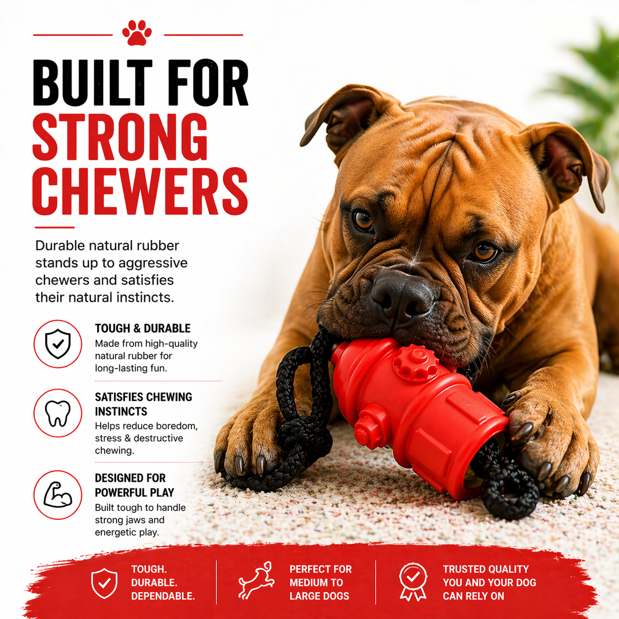 Sturdy - Fire Hydrant Toy with Rope