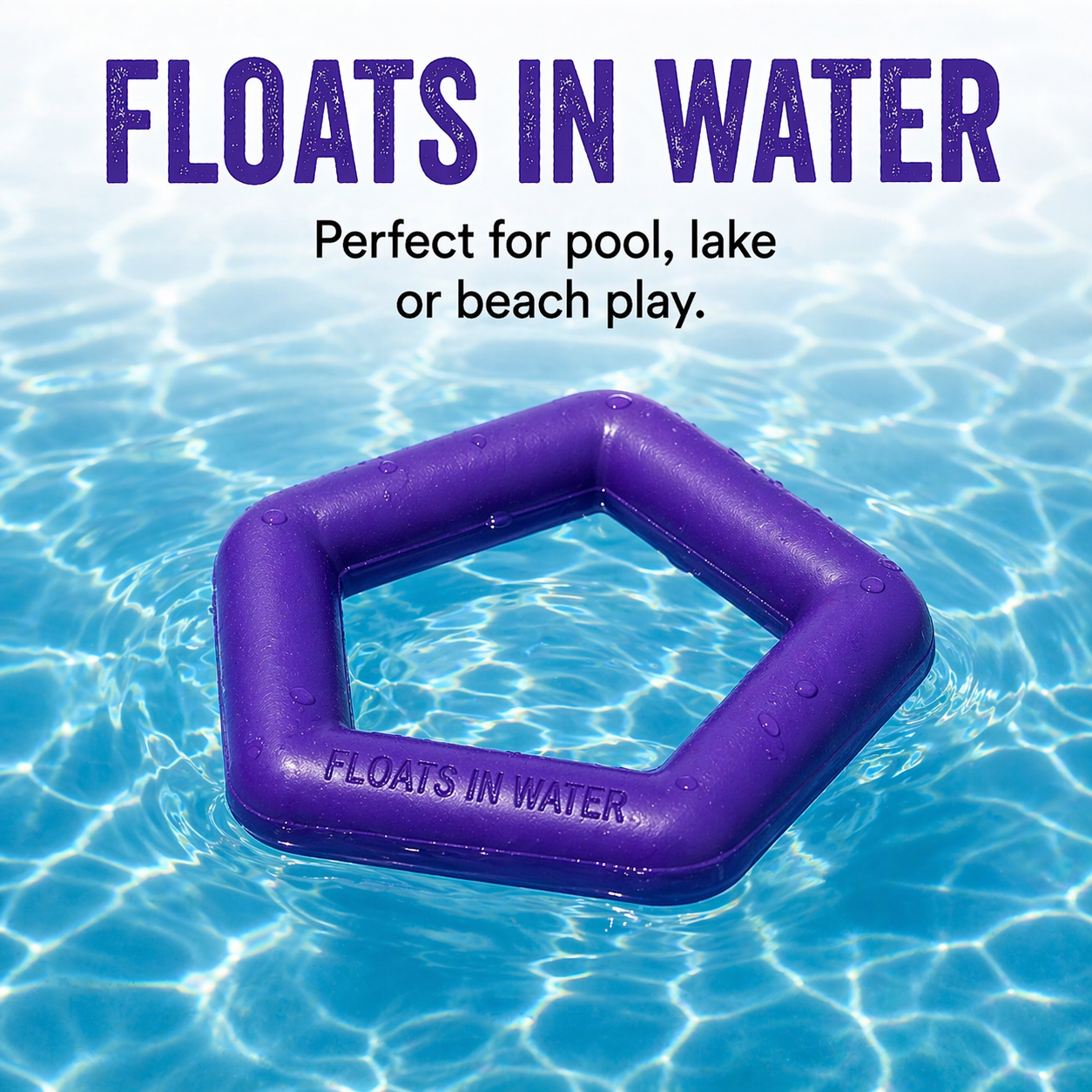 Sturdy - Hexagon Floater - Natural Rubber Toy