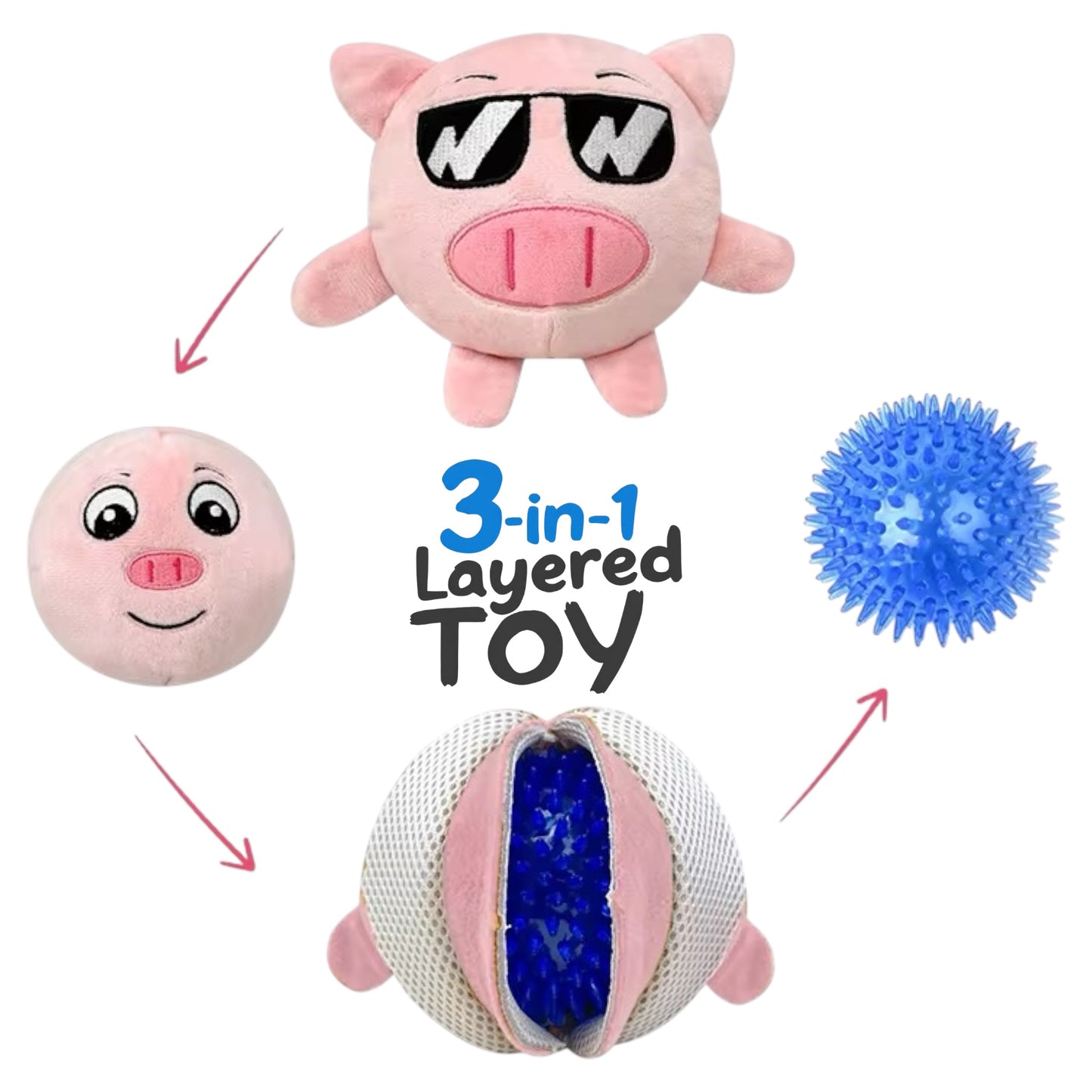 Pop-a-pig Bouncy Toy