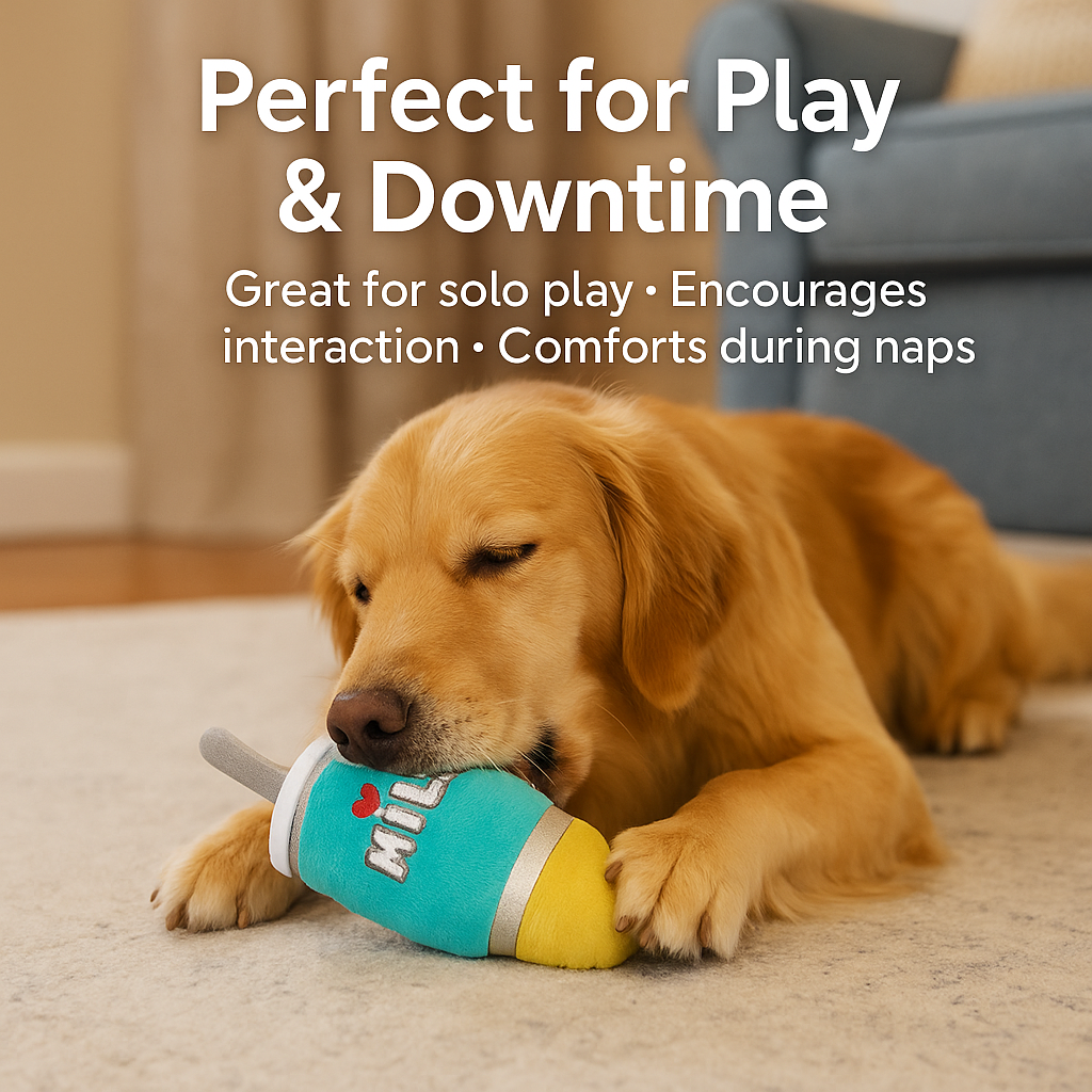 Milk Mug Plush Toy for Dogs