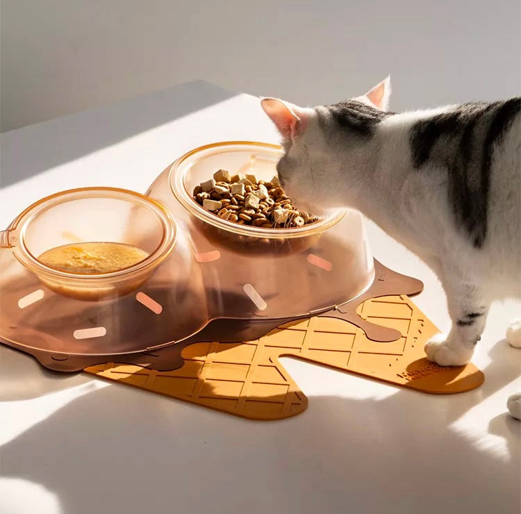 Ice Cream Bowl - Food Bowl for cats - Chocolate