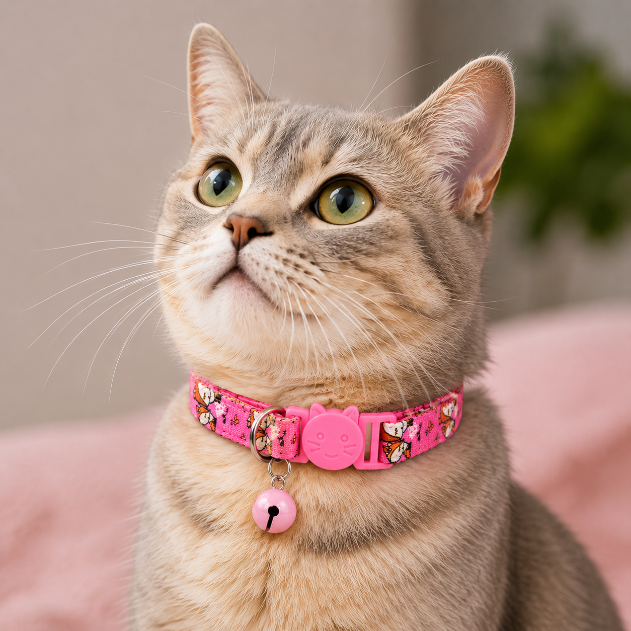 Talking Dog Club - Everyday Cat Collars - With Attached Bell - Fox
