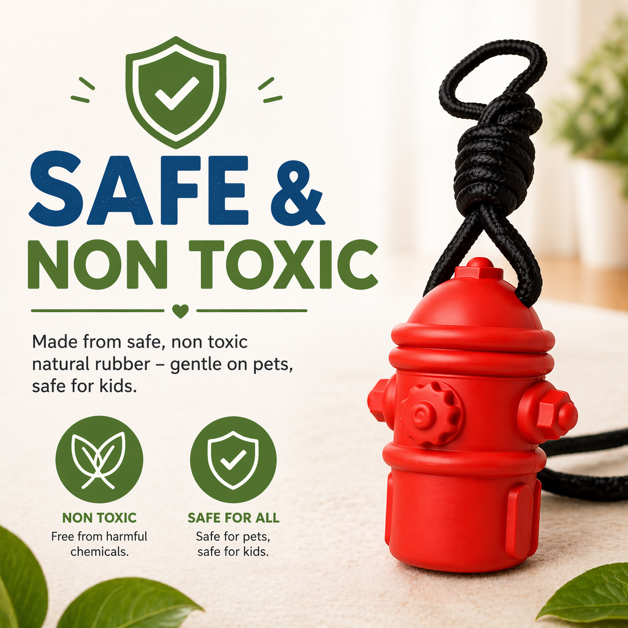 Sturdy - Fire Hydrant Toy with Rope