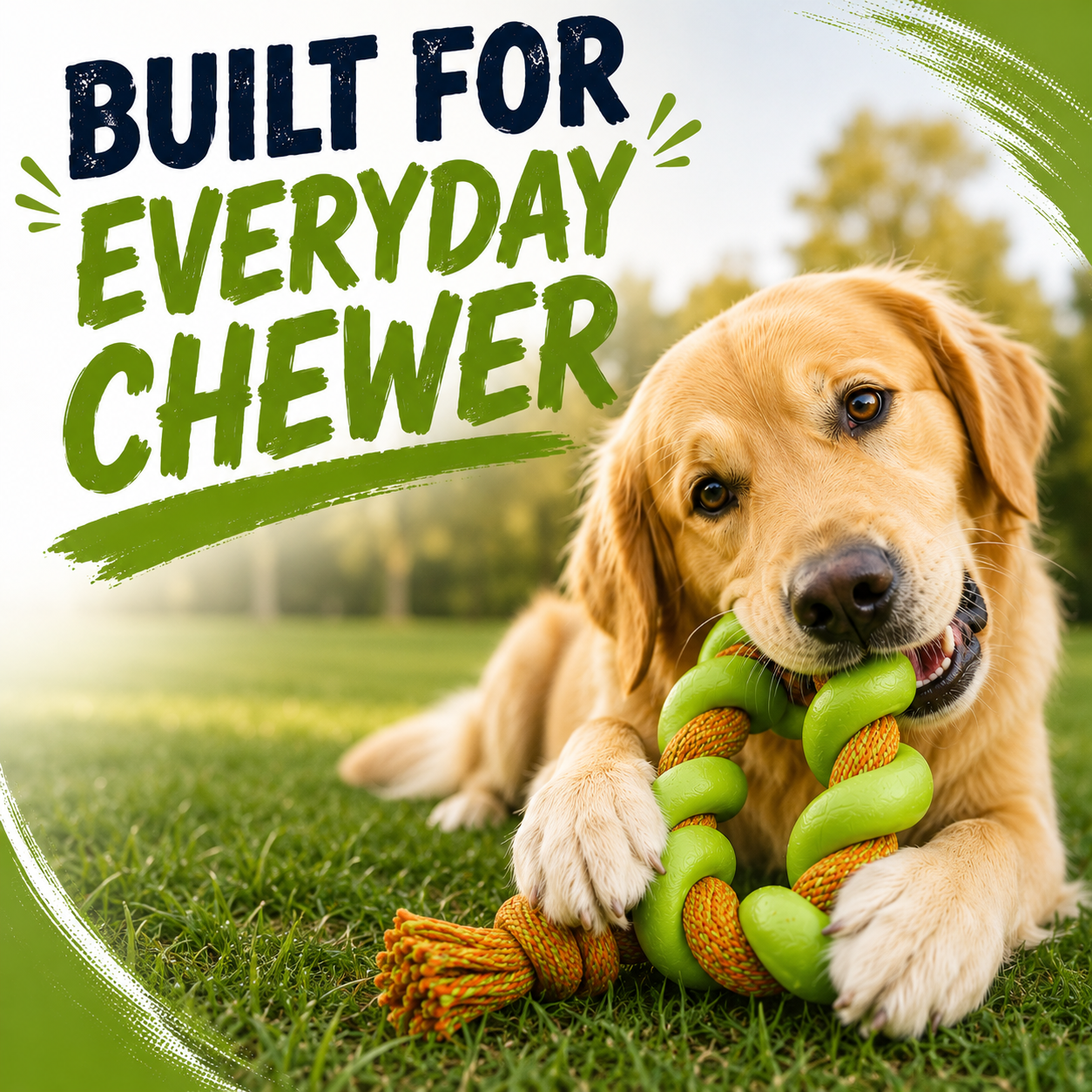 Loop Tug Rope – Durable TPR & Rope Tug Toy for Dogs