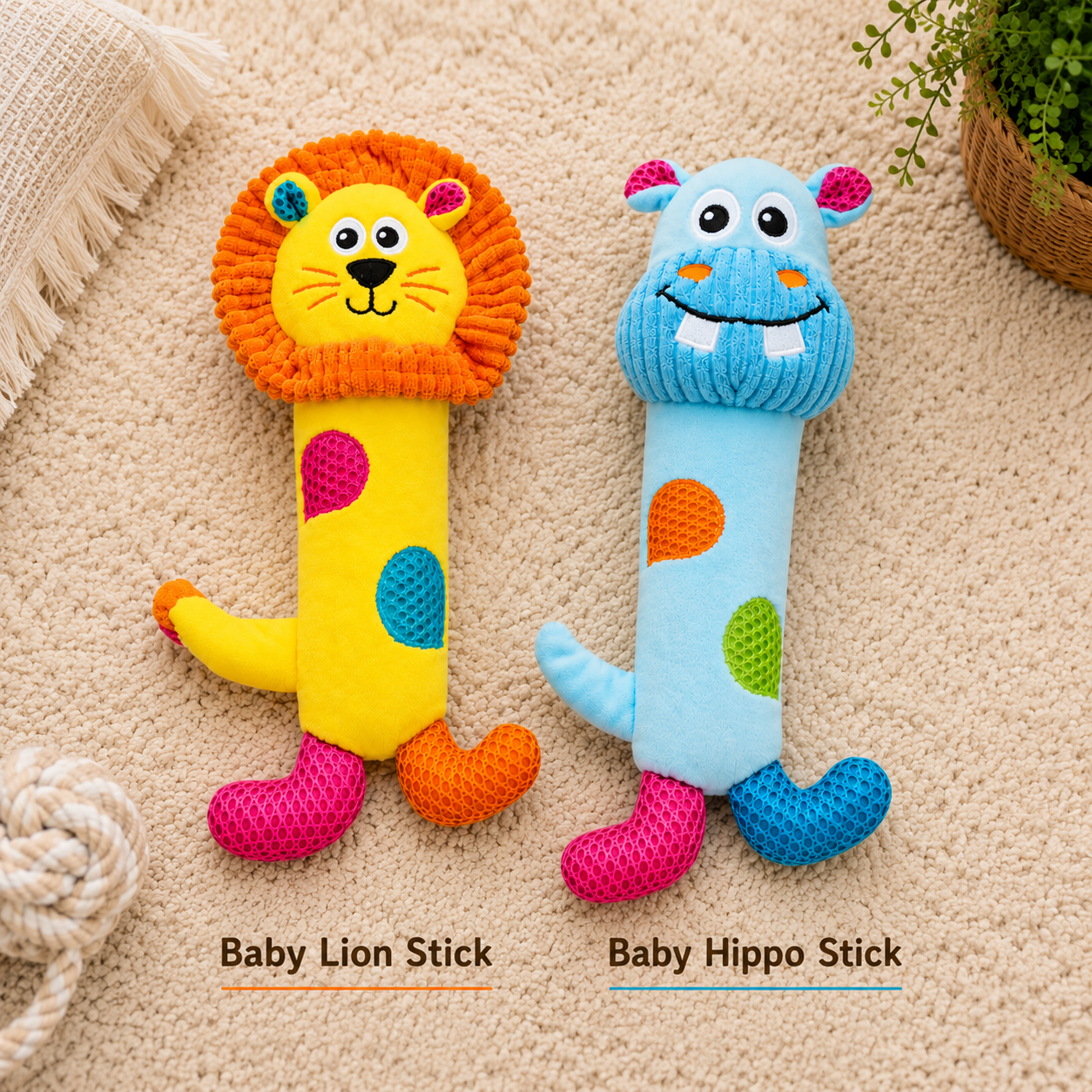Baby Lion Stick Plush Toy