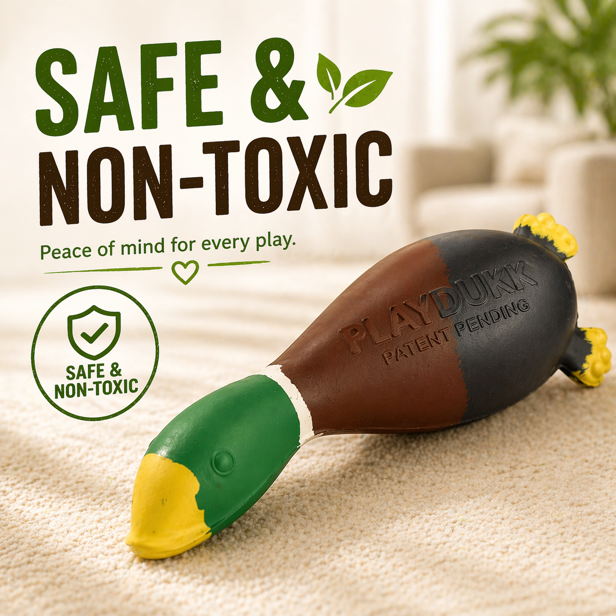 Sturdy - Noisy Ducky Duck - Natural Rubber Toy