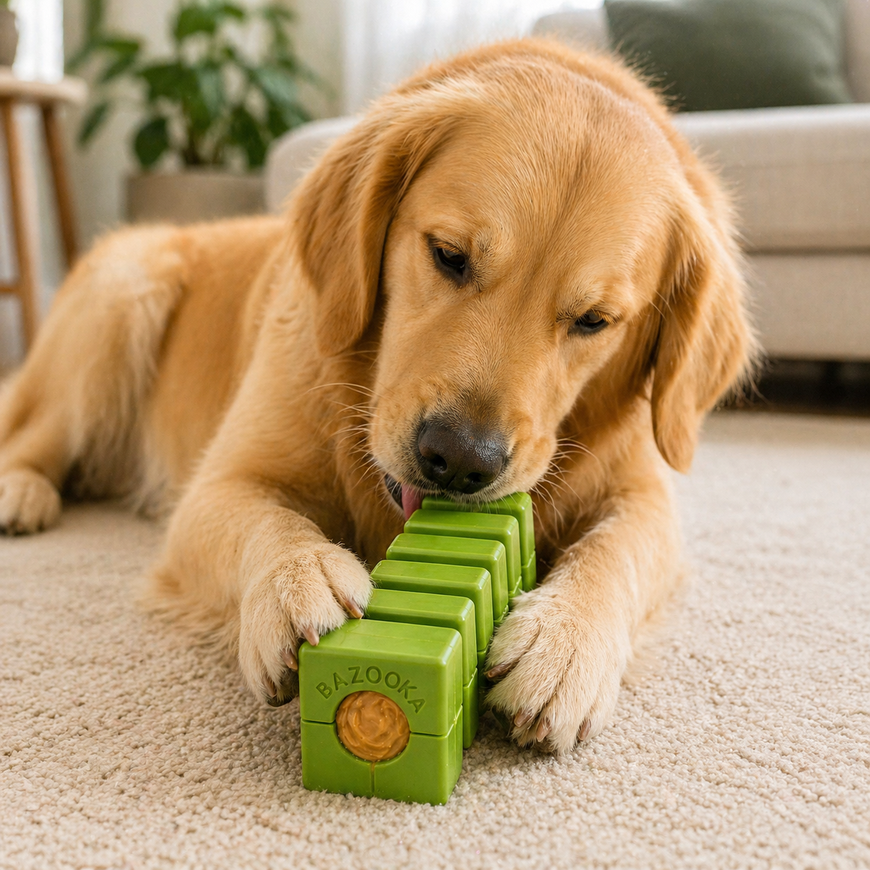 Sturdy - Ribbed Bazooka  - Natural Rubber Toy