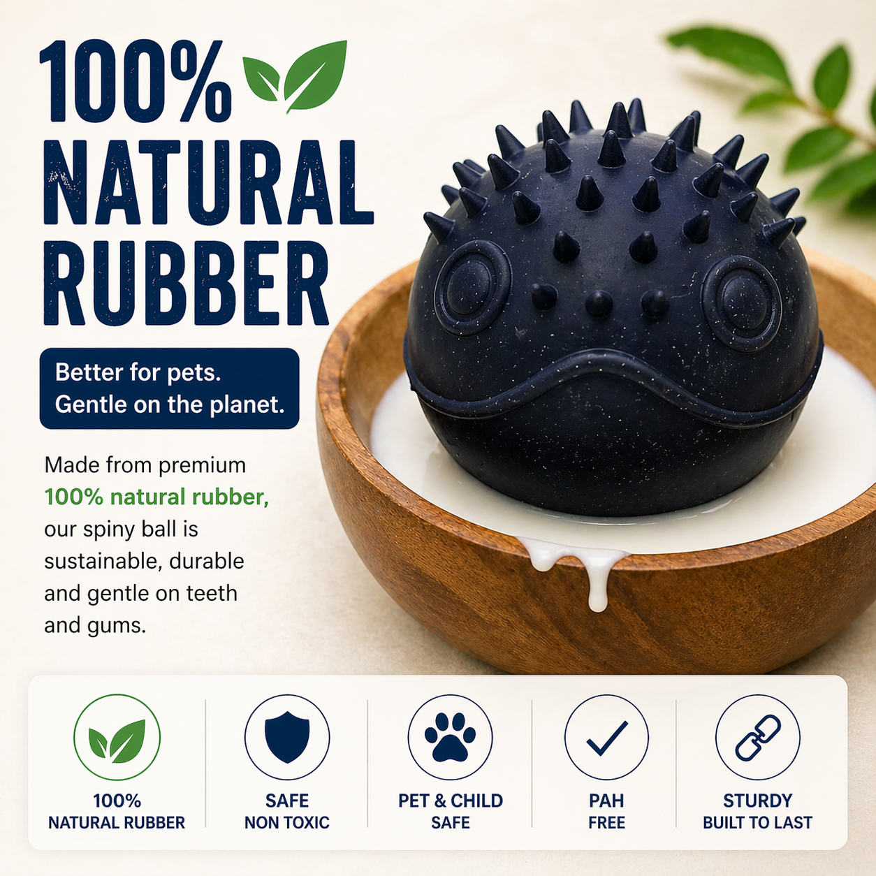 Sturdy - Smurfy - Natural Rubber Toy