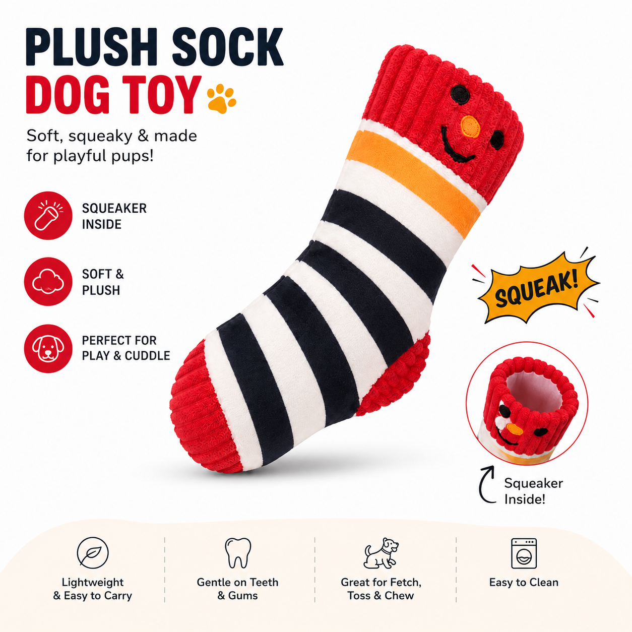 TDC - Stripy Mr.Socks - Plush Toy