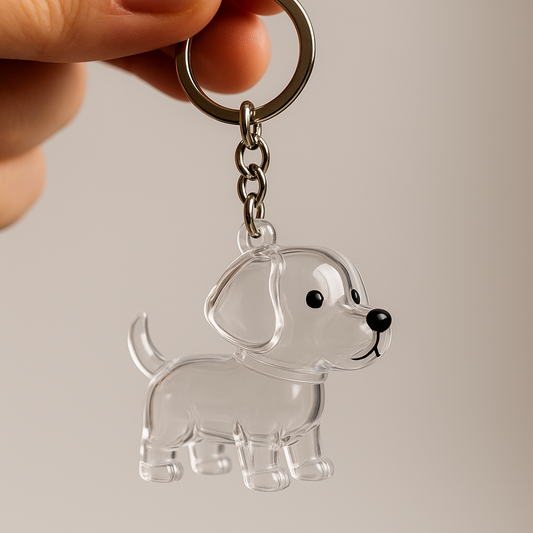 Dog Hair Keepsake Capsule - Key Chain - Christmas Decoration - Standing Dog