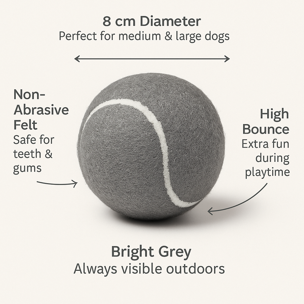 Fetch In Color - Tennis Balls  - Grey - Set of Two
