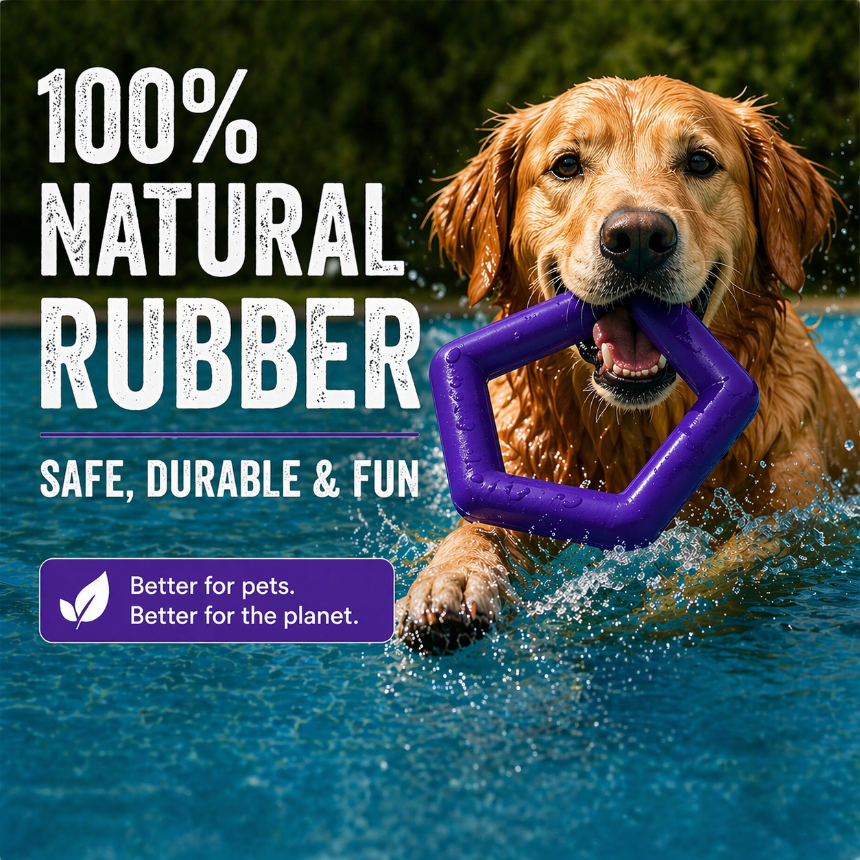 Sturdy - Hexagon Floater - Natural Rubber Toy