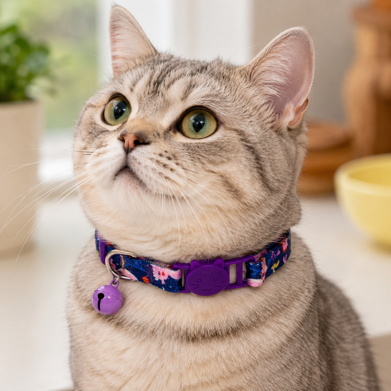 Talking Dog Club - Everyday Cat Collars - With Attached Bell - Sea Horse