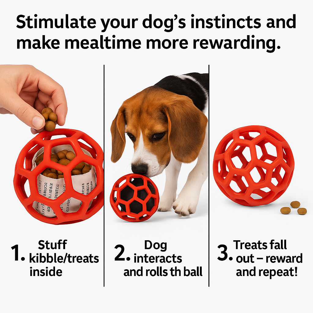 Hollow Elastic Interactive Busy Ball  - Red