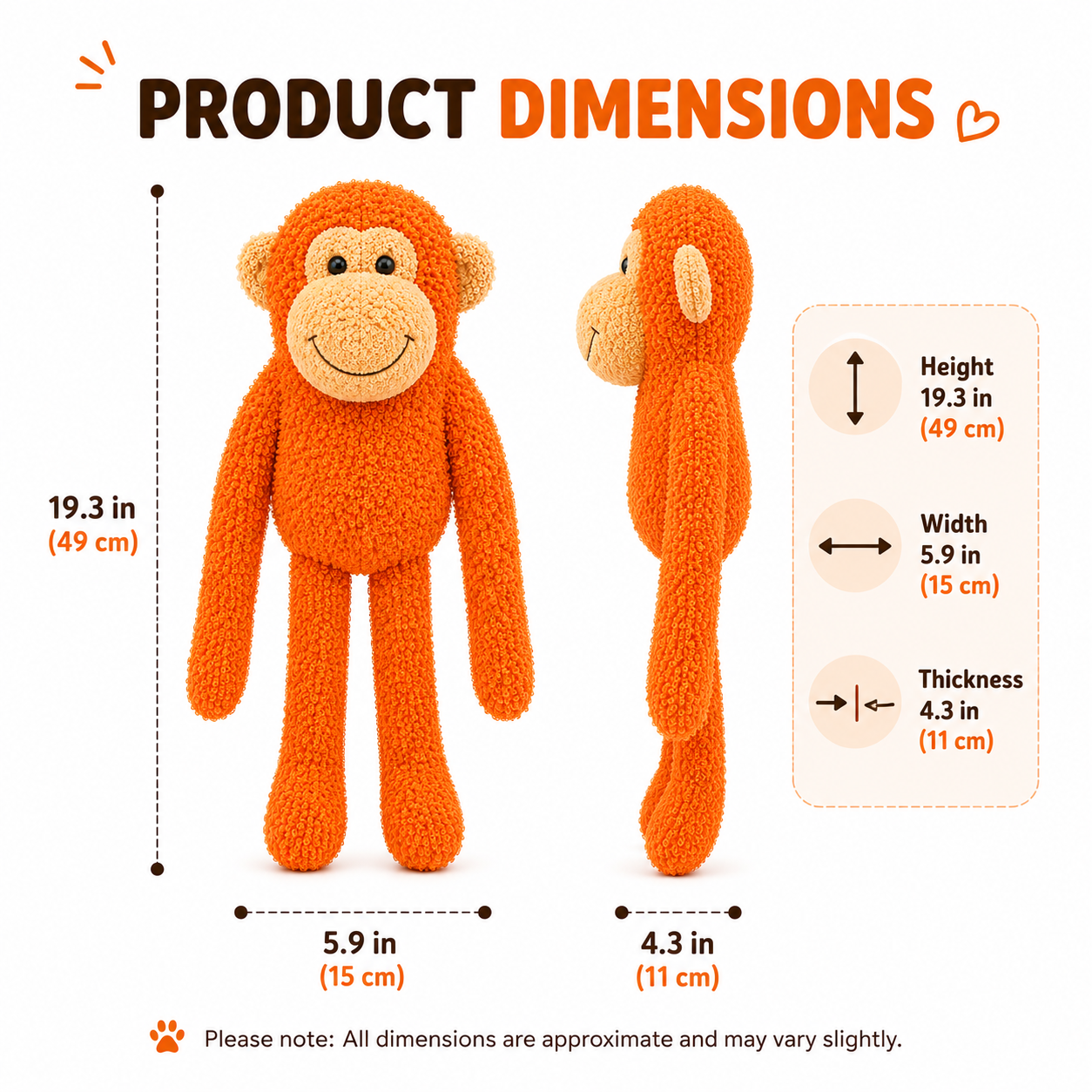 Monkey Trouble - Reinforced Fabric Plush Toy