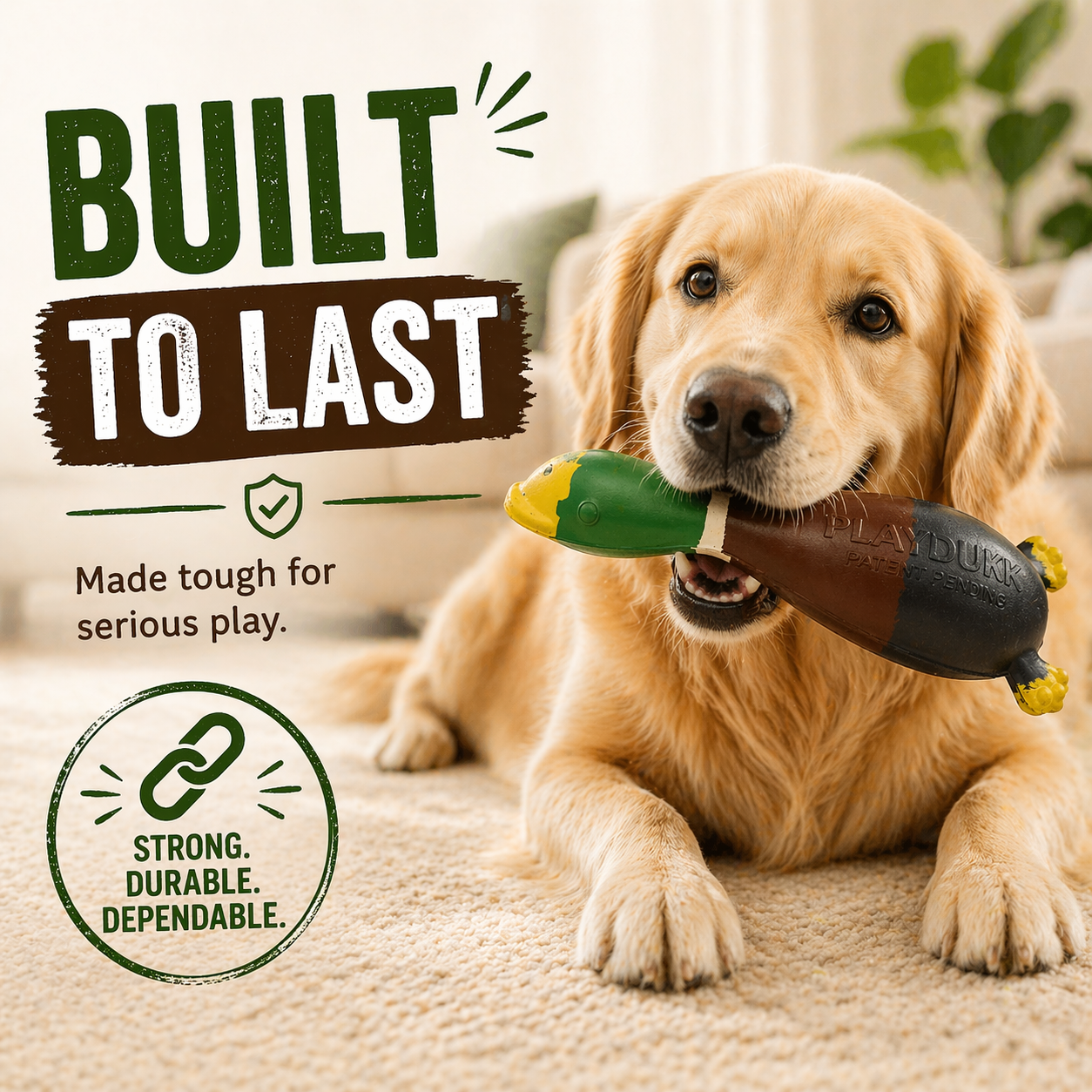 Sturdy - Noisy Ducky Duck - Natural Rubber Toy